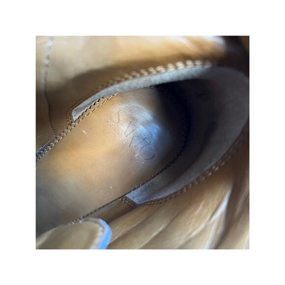 Sarto Lace Up Leather Upper Brown Ankle Boots - Picture 7 of 9